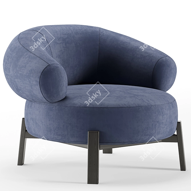 Romola Occasional Chair: Versatile Elegance for Any Space 3D model image 3