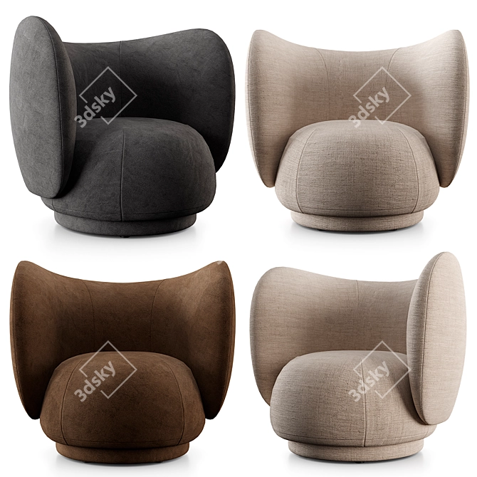 Rico Armchair: Stylish and Comfortable 3D model image 2