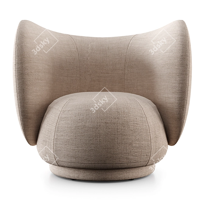 Rico Armchair: Stylish and Comfortable 3D model image 3
