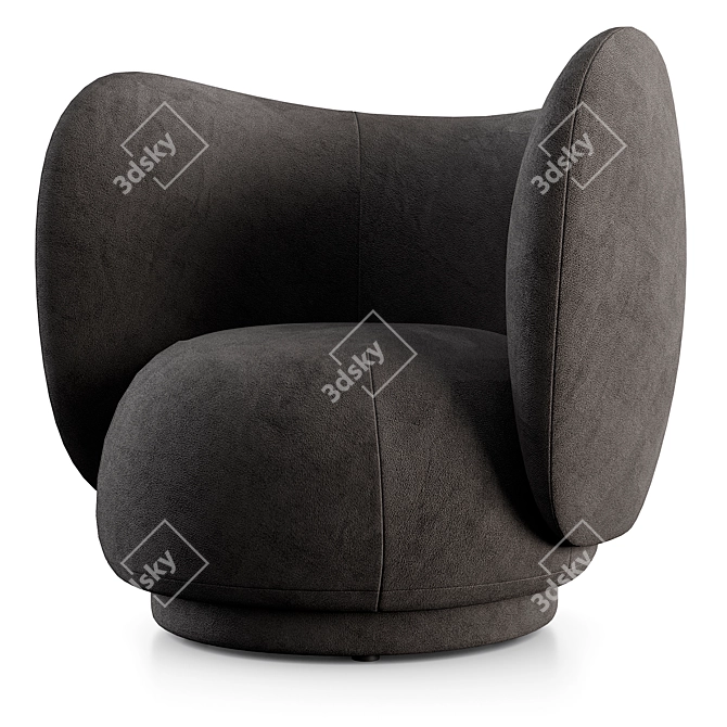 Rico Armchair: Stylish and Comfortable 3D model image 4