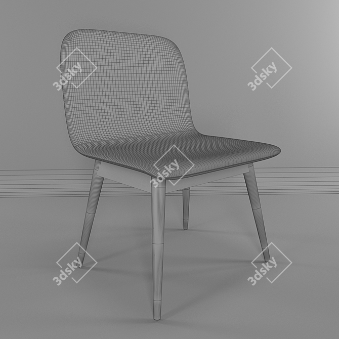 Sleek Ena Chair 3D model image 2