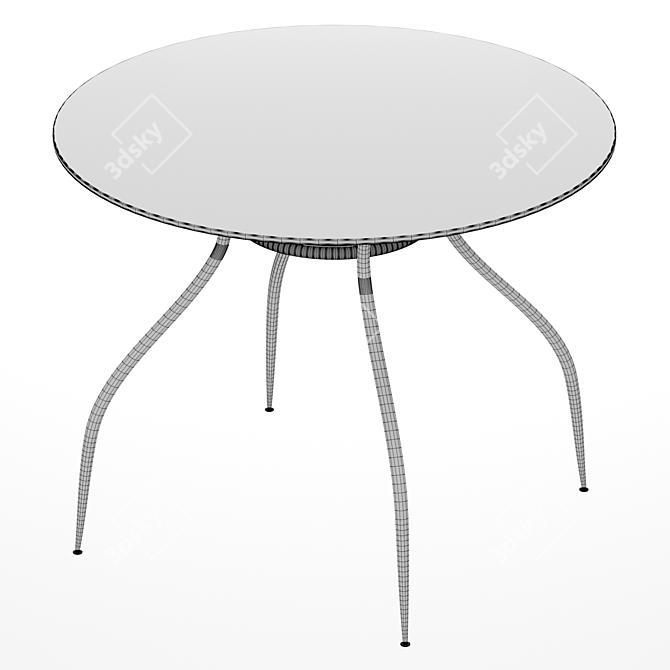 Finesia Glass/Chrome Kitchen Table 3D model image 3