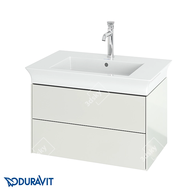 Duravit White Tulip Hanging Bedside Table - WT4341 3D model image 1