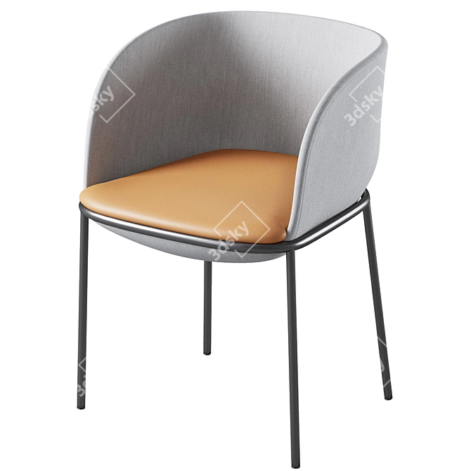 Cosmo Embrace Chair: Comfort in Style 3D model image 6