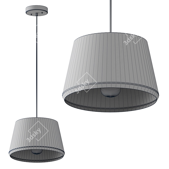 Modern Gray Pendant Light by Globe Electric 3D model image 2