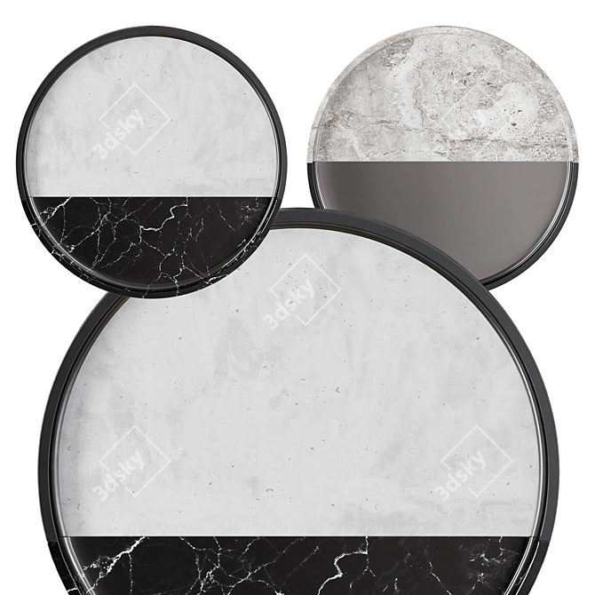 Ethereal Marble Mirror | Rossato Arredamenti 3D model image 2