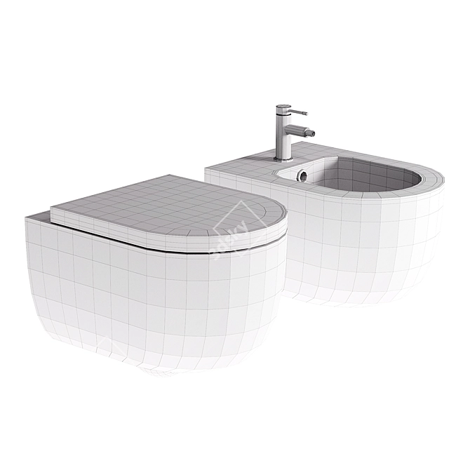 Saqu Home Randloos Toilet Set 3D model image 2