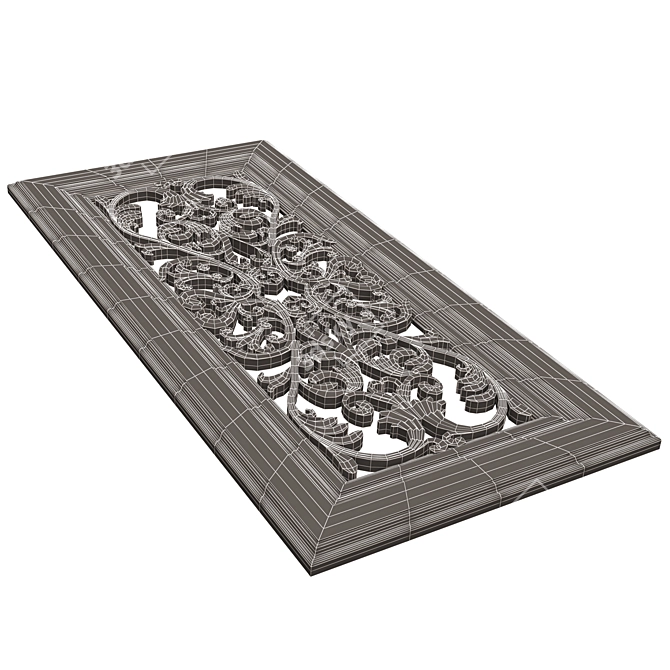 Title: Elegant Carved Door 3D model image 7