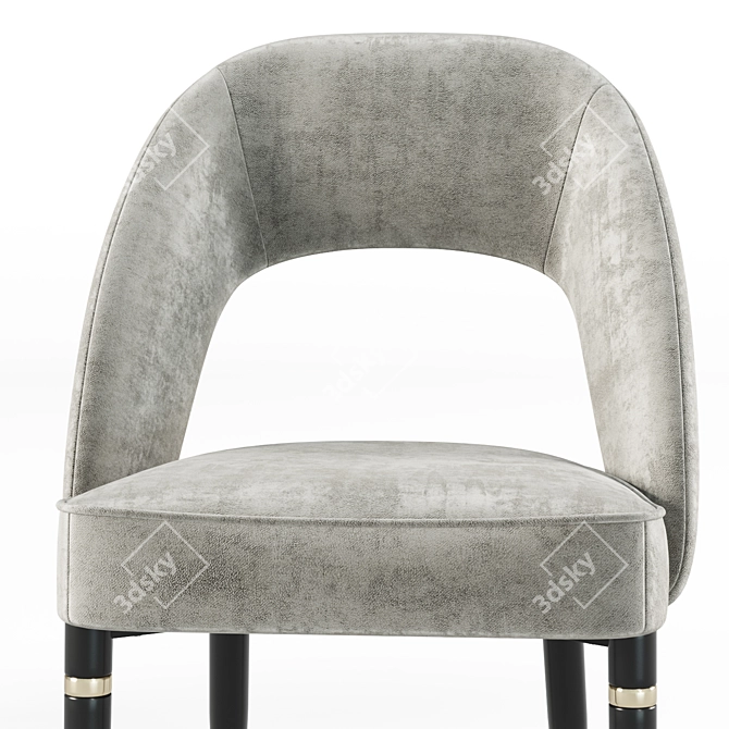 Elegant Houston Velvet Chair 3D model image 3