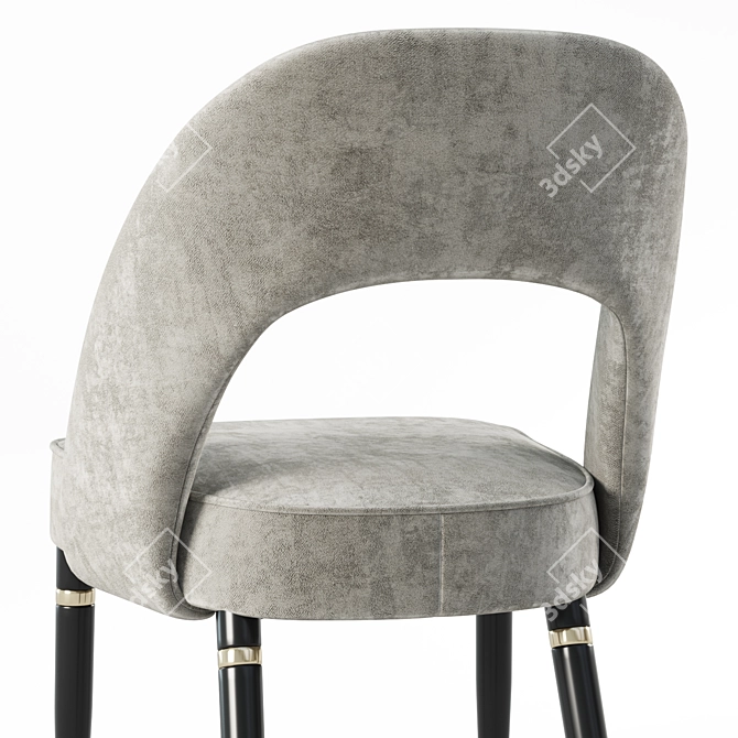 Elegant Houston Velvet Chair 3D model image 4