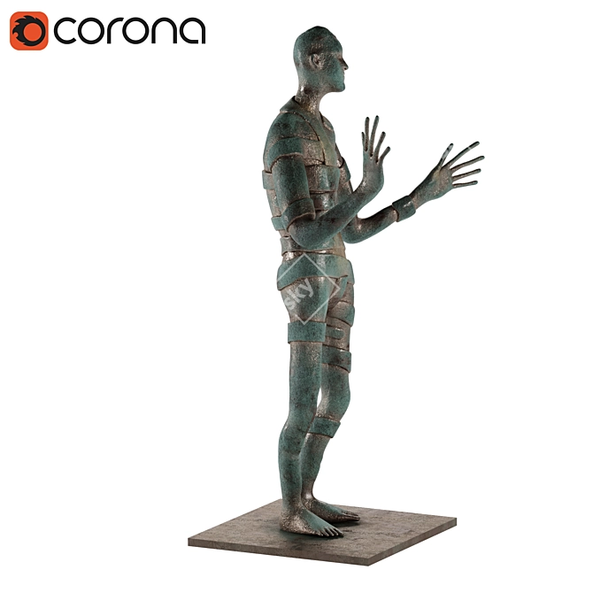 Egyptian Mummy Statue: Exquisite 3D Model 3D model image 3