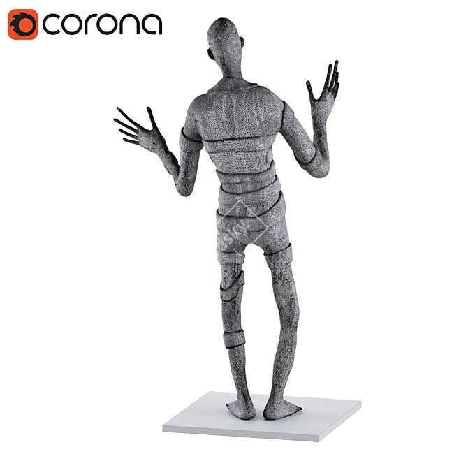 Egyptian Mummy Statue: Exquisite 3D Model 3D model image 6