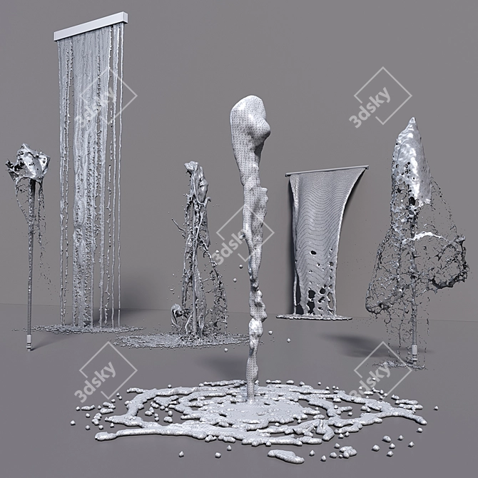Aqua Oasis: Exquisite Water Collection 3D model image 6