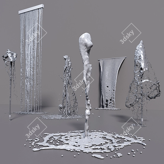 Aqua Oasis: Exquisite Water Collection 3D model image 8