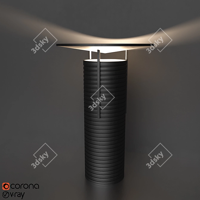 Animated Thread Lamp: Adjustable Light & Opening Lid 3D model image 1