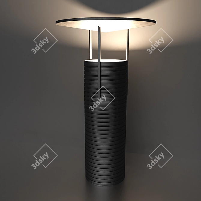 Animated Thread Lamp: Adjustable Light & Opening Lid 3D model image 3