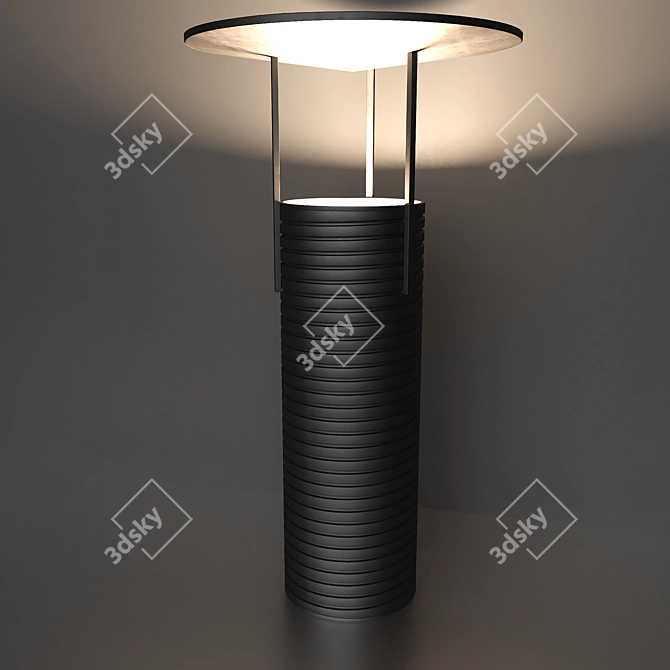 Animated Thread Lamp: Adjustable Light & Opening Lid 3D model image 4