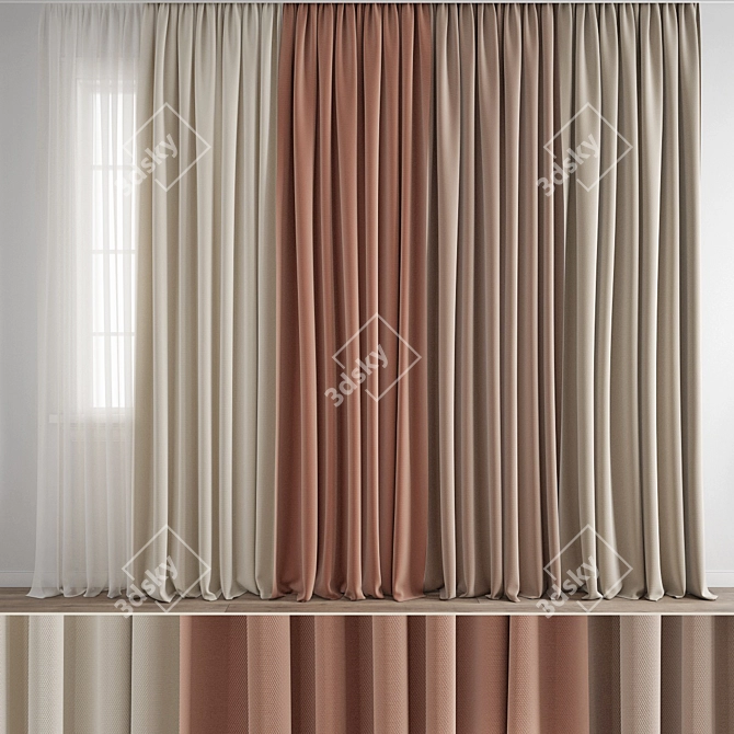 Polygon Curtain Model 3D model image 1