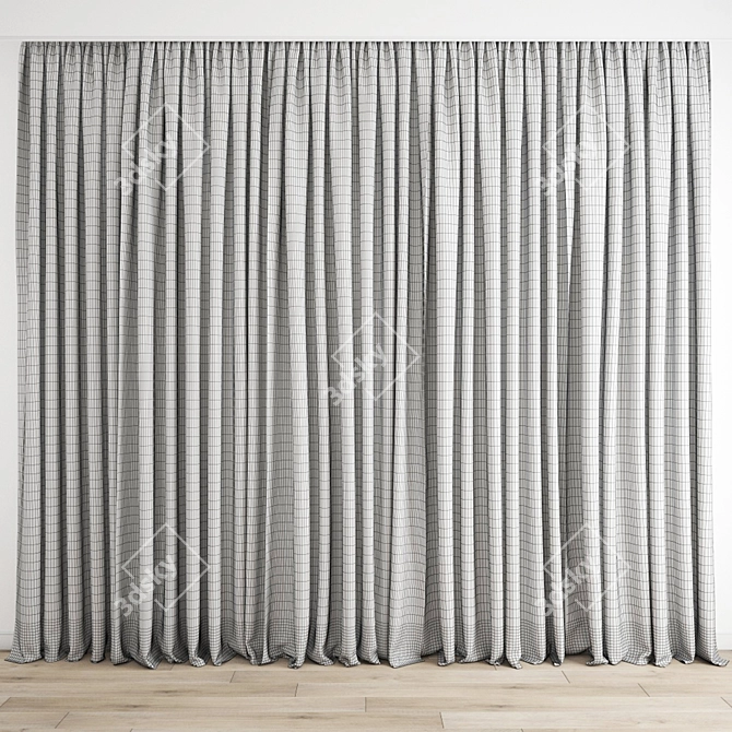 Polygon Curtain Model 3D model image 2