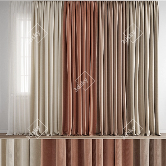 Polygon Curtain Model 3D model image 3