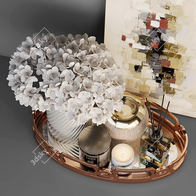 Elegant Decor Set 003 3D model image 3