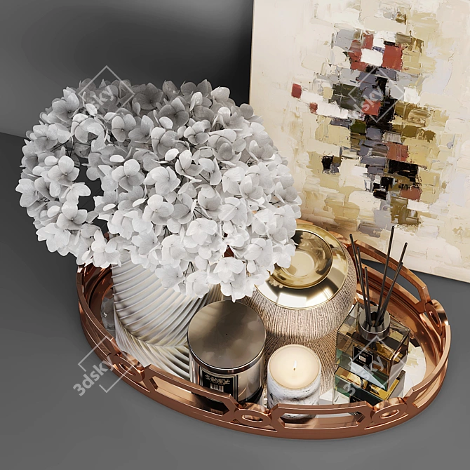 Elegant Decor Set 003 3D model image 8