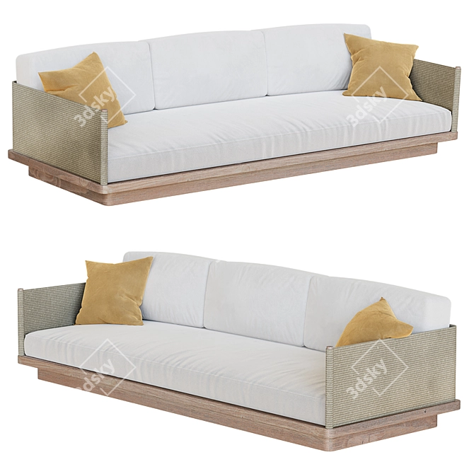 Outdoor Elegance: Kettal GIRO Garden Sofa 3D model image 2