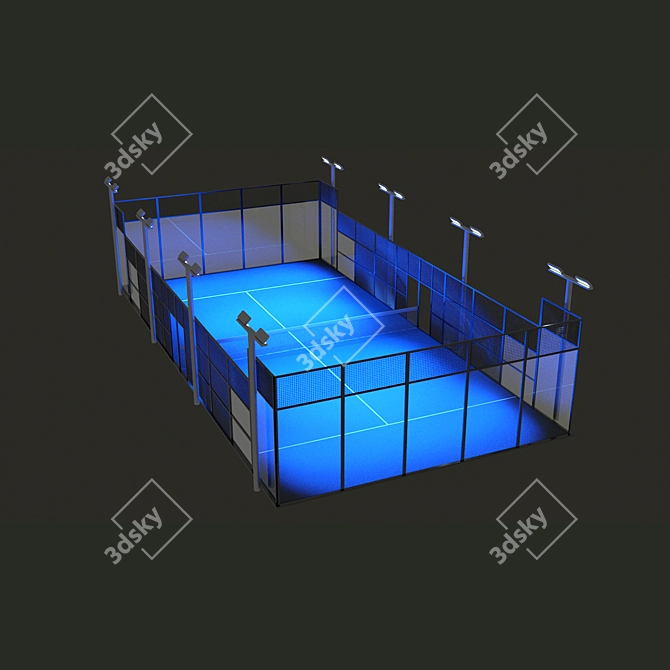 Pro Padel Court: The Ultimate Blend of Precision and Performance 3D model image 2