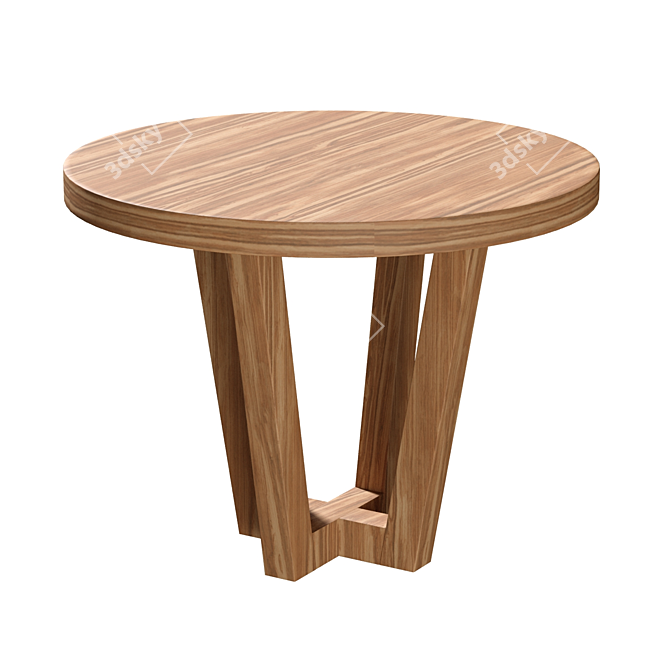 Nahla Dining Table: Modern Elegance 3D model image 1
