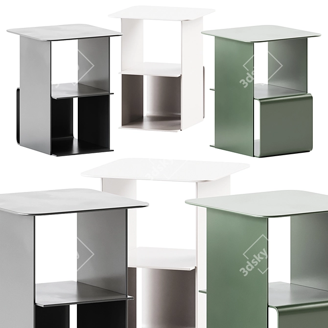 Sleek Dexter Side Table 3D model image 1