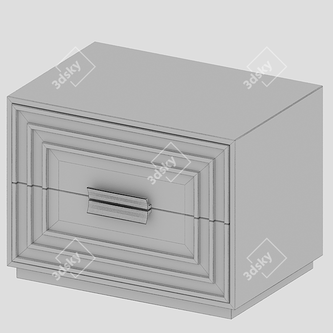 Diamond Bedside Table: Stylish and Functional 3D model image 3