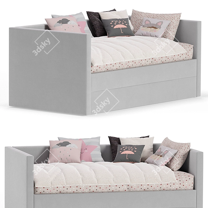 Carter Square Daybed: Versatile and Modern 3D model image 4