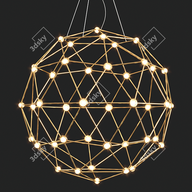 Sleek Hedron LED Pendant Light 3D model image 1