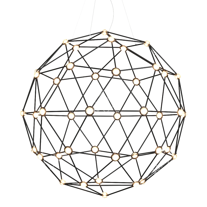 Sleek Hedron LED Pendant Light 3D model image 2