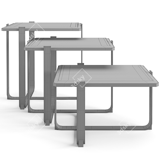 Fendi Infinito Coffee Tables Set 3D model image 5