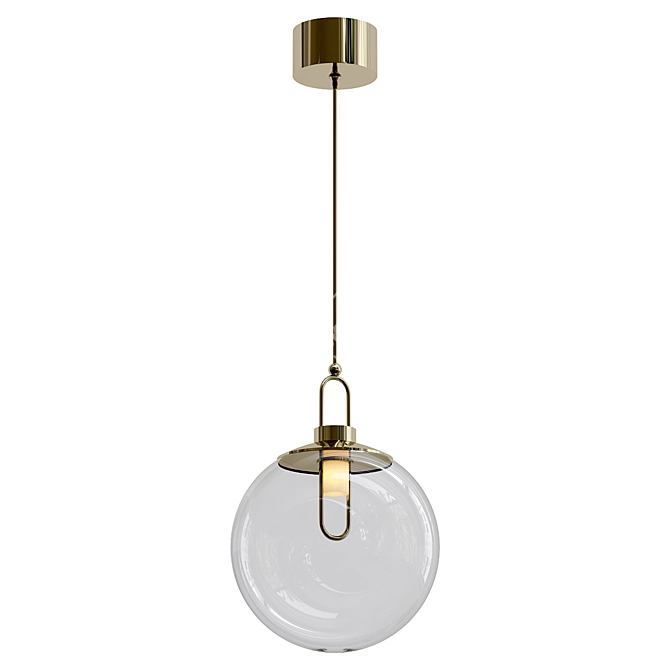 Sleek LED Pendant Light 3D model image 1