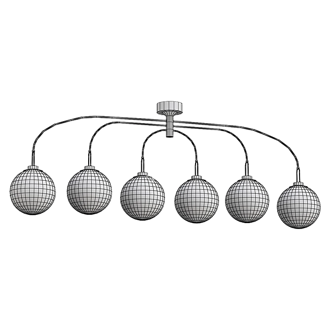 Elegant LED Pendant Chandelier 3D model image 2