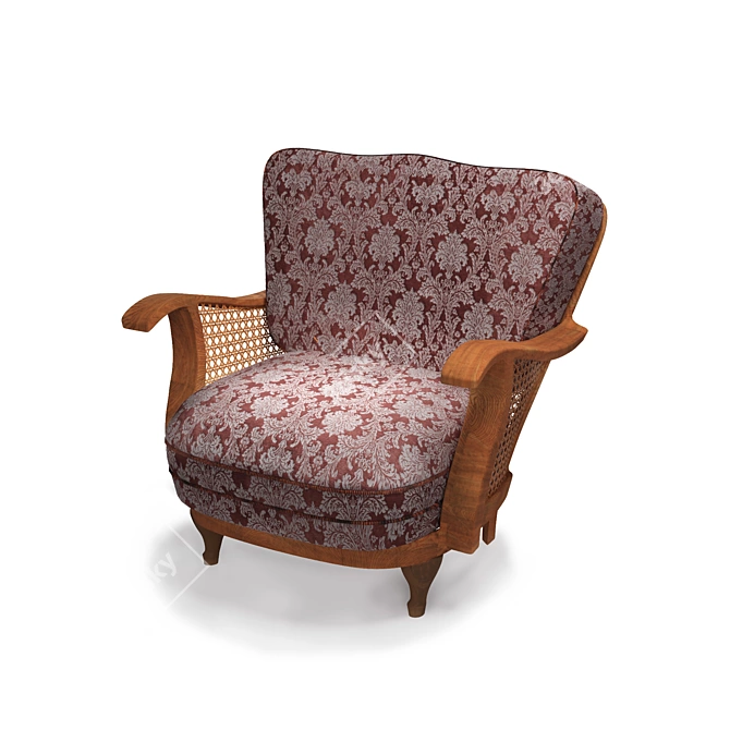 Removable Wooden Frame Chair 3D model image 1