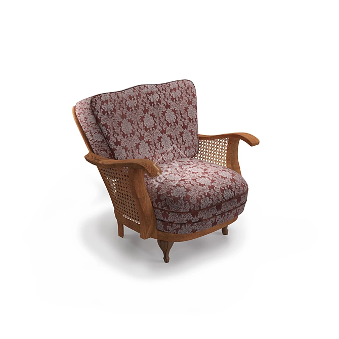 Removable Wooden Frame Chair 3D model image 2