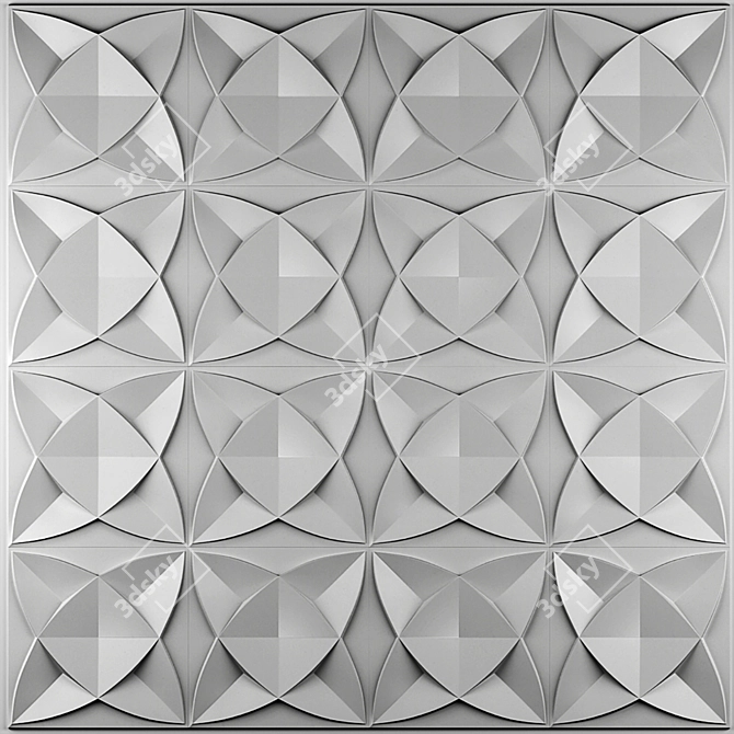 3D Diamond Wall Panel, 30x30cm 3D model image 1