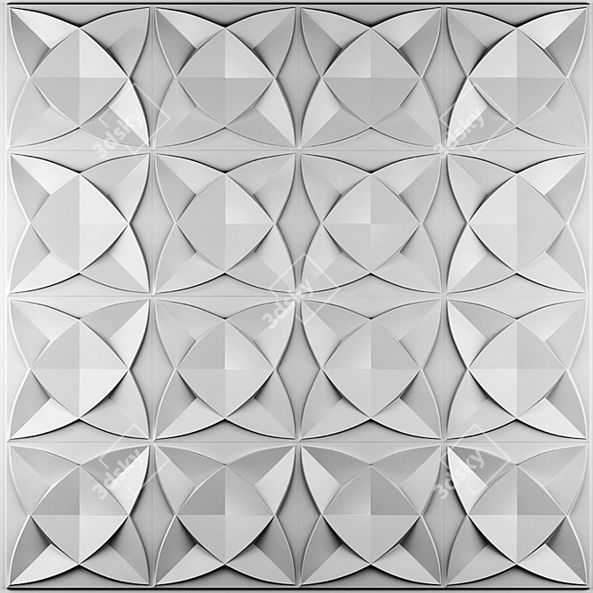 3D Diamond Wall Panel, 30x30cm 3D model image 4