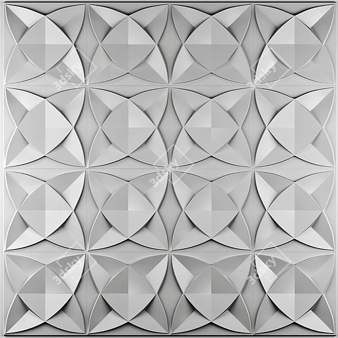 3D Diamond Wall Panel, 30x30cm 3D model image 5