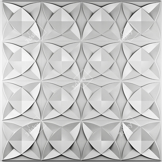 3D Diamond Wall Panel, 30x30cm 3D model image 7