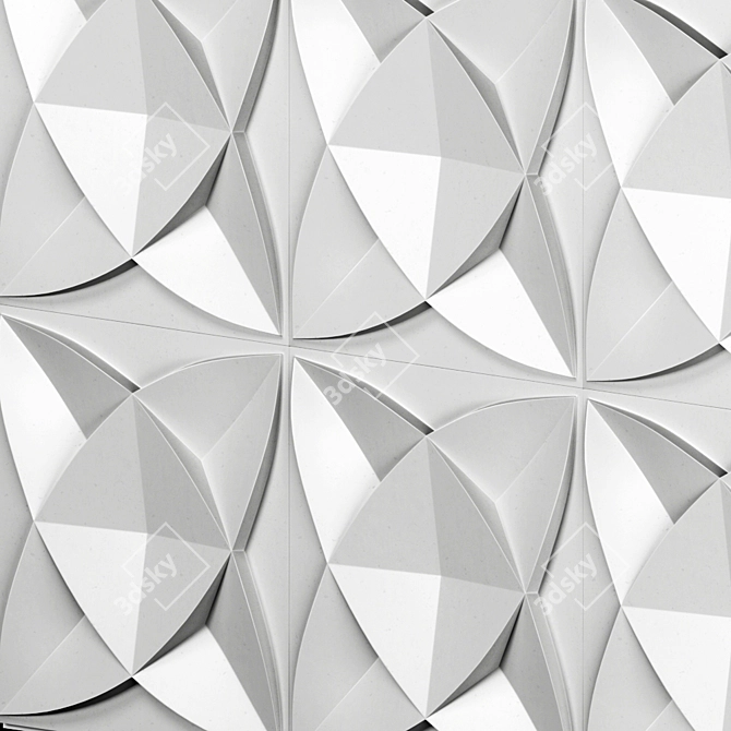 3D Diamond Wall Panel, 30x30cm 3D model image 8