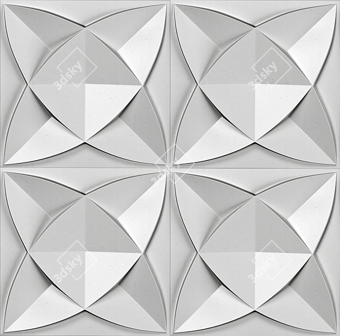 3D Diamond Wall Panel, 30x30cm 3D model image 12