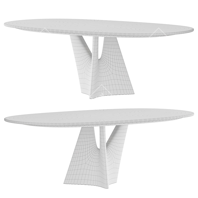 Title: Poltrona Frau INFINITO Marble Dining Table 3D model image 3