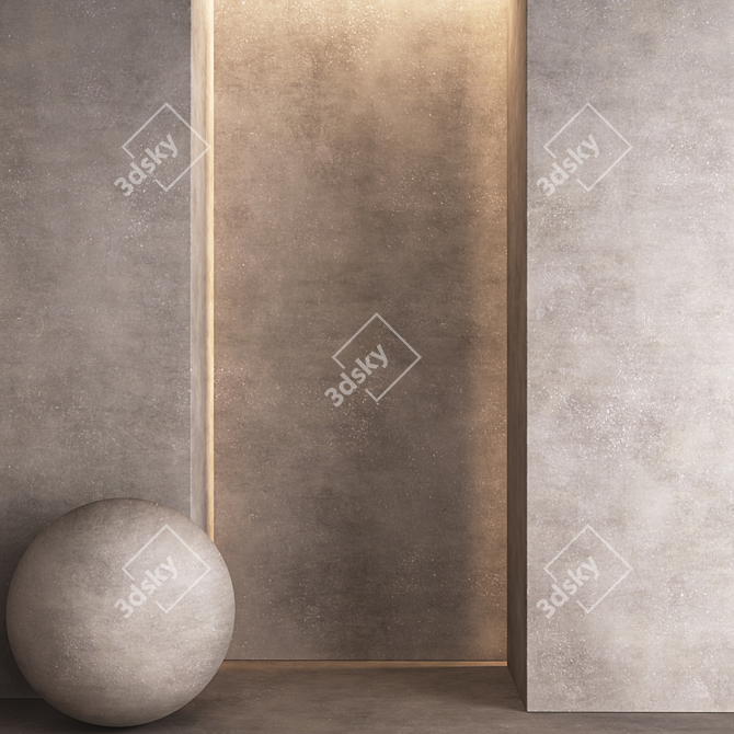 Durable Decorative Plaster Texture 3D model image 2