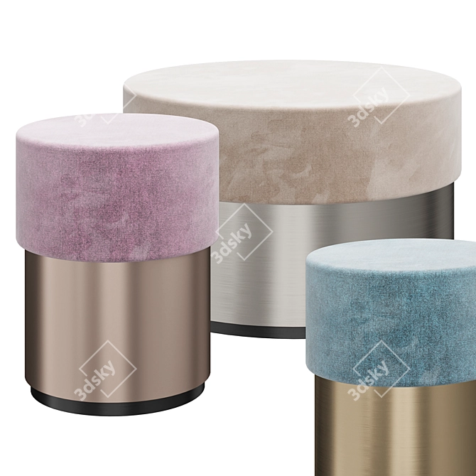 ROSSATO ARREDAMENTI GRAMERCY | Pouf: Striking Geometric Design 3D model image 1