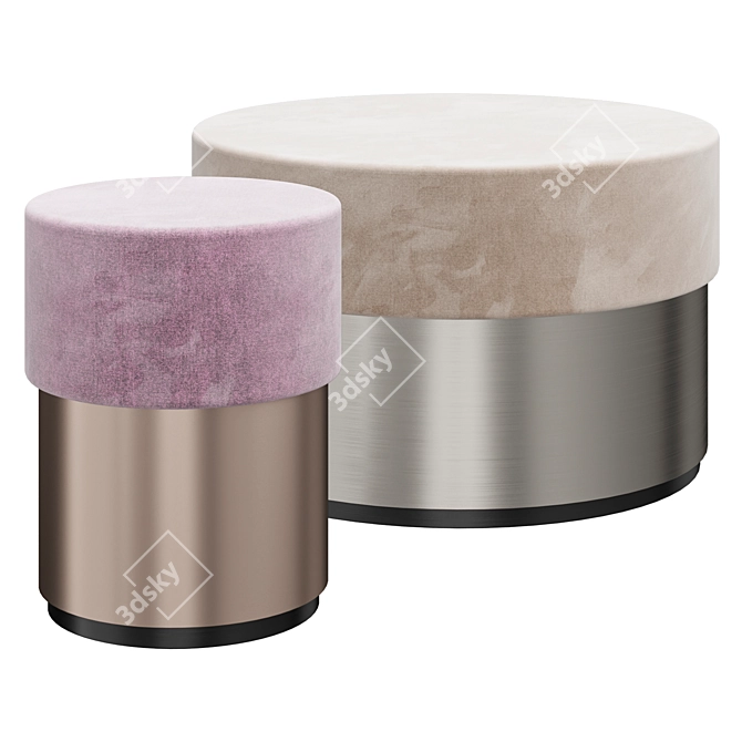 ROSSATO ARREDAMENTI GRAMERCY | Pouf: Striking Geometric Design 3D model image 3