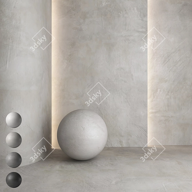 Title: High-Quality Decorative Plaster Kit 3D model image 1